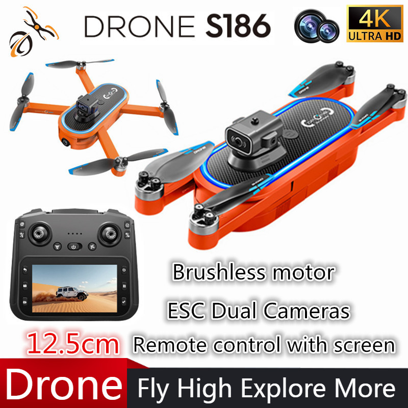 Drone Gimbal 2 Axis - 2025 S186 Drone Professional 4K HD