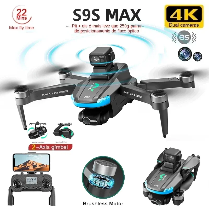 Drone Gimbal 2 Axis - NEW S9S MAX MINI Drone 4K