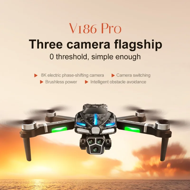 New V186 Pro Drone Professiona - đánh giá và giá Drone Gimbal 2 Axis