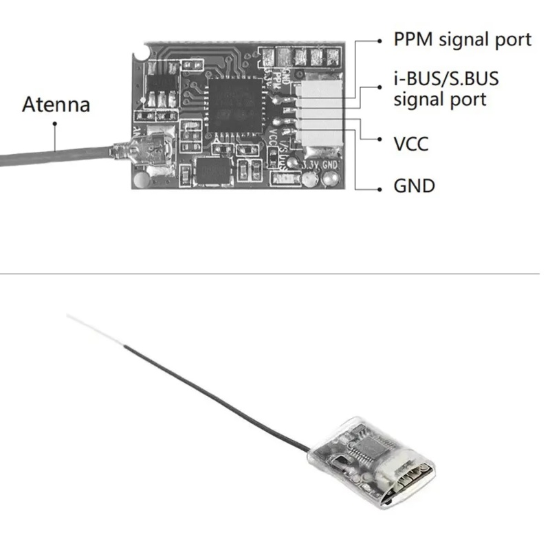 Flysky FS-8A 8CH 18CH Mini Rec - đánh giá và giá Drone Gimbal Controller