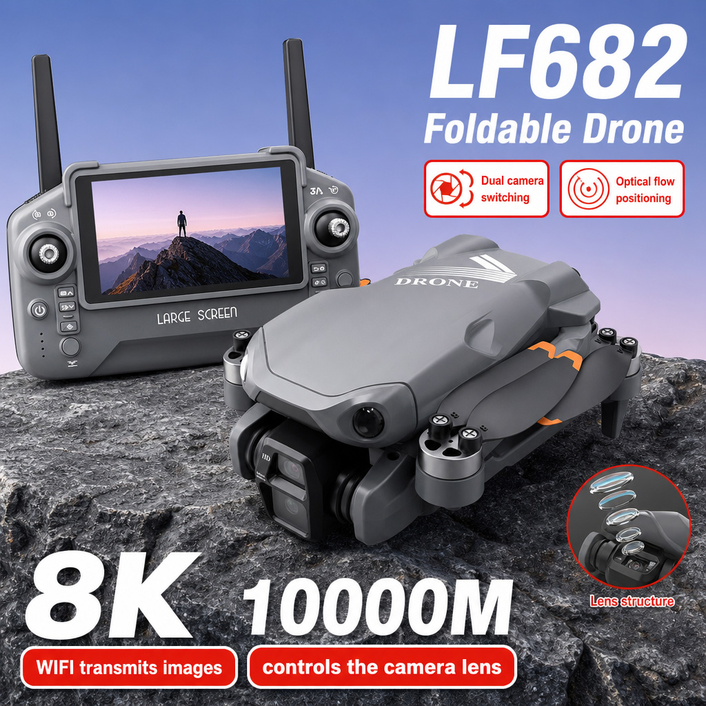 Aerial Photo LF682 Drone 8K HD - đánh giá và giá Drone Gimbal 3 Axis