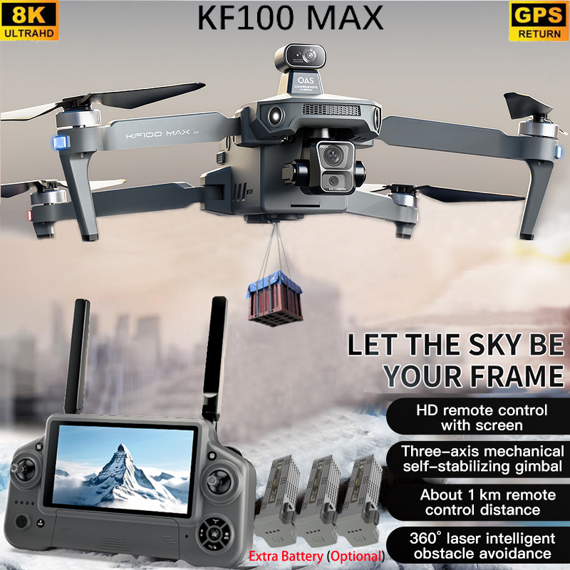 KF100 MAX GPS Drone 4K Camera  - đánh giá và giá Drone Gimbal 3 Axis
