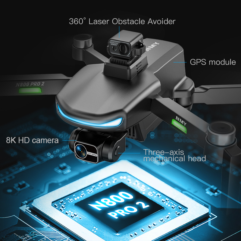 N800 PRO 2 GPS Drone Professio - đánh giá và giá Drone Gimbal 2 Axis
