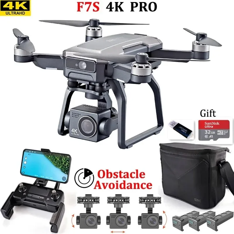 SJRC F7s 4K PRO Drone 4K obsca - đánh giá và giá Drone Gimbal 3 Axis