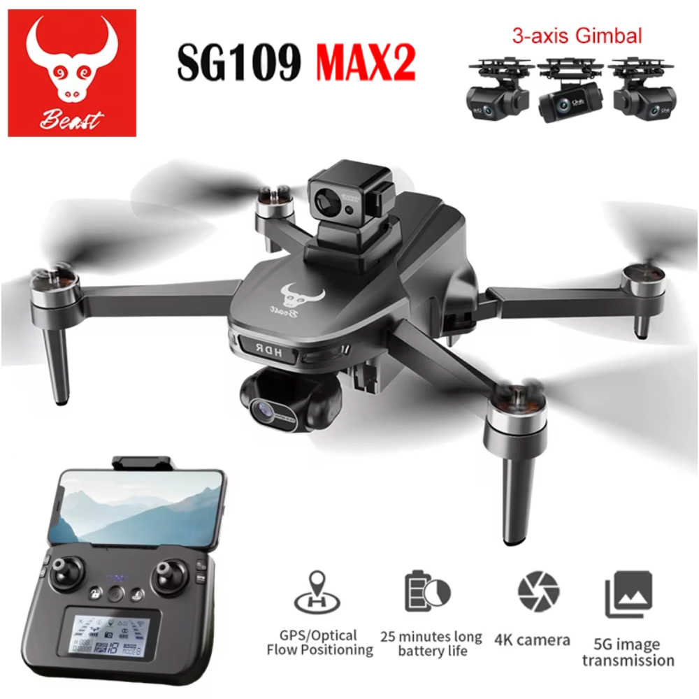 SG109 MAX2 Professional FPV 8K - đánh giá và giá Drone Gimbal 3 Axis