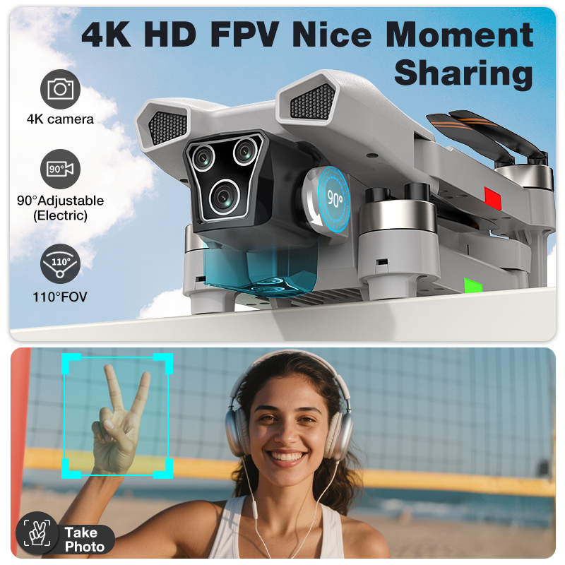 NEW Hot L017 Pro Drone Brushle - đánh giá và giá Drone Gimbal 3 Axis